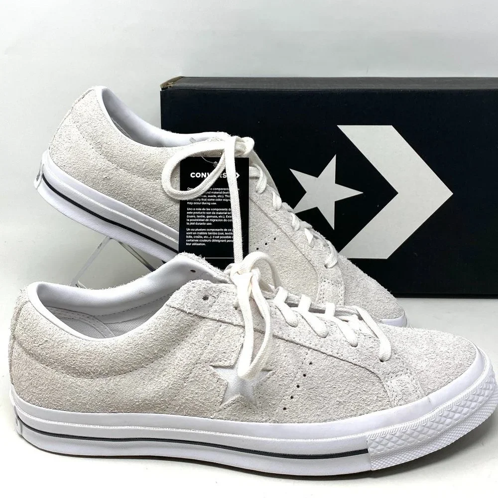 Converse One Star OX Men's Shoe Low Top Sneaker Black White Suede 161577C